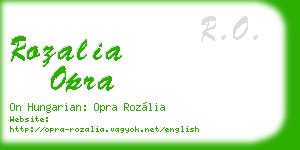 rozalia opra business card